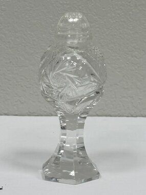 Vintage Bohemian Cut Crystal Salt of Pepper Shaker. KT